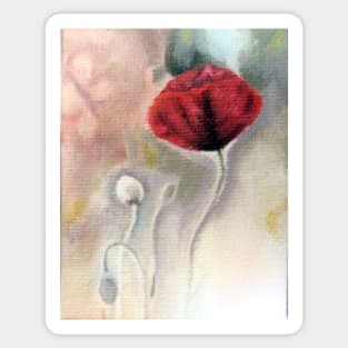 The ages of the poppies Sticker